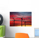 Wind generator turbines in sky Wall Mural
