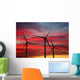 Wind generator turbines in sky Wall Mural