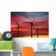 Wind generator turbines in sky Wall Mural