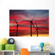 Wind generator turbines in sky Wall Mural