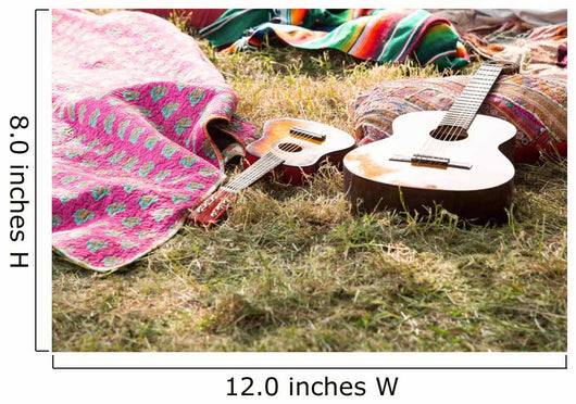 Empty campsite at music festival Wall Mural