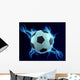 soccer ball spark with blue thunder Wall Mural