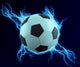 Soccer Ball Spark With Blue Thunder Wall Decal 2