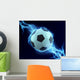 soccer ball spark with blue thunder Wall Mural