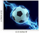 soccer ball spark with blue thunder Wall Mural