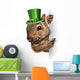 Spring Squirrel Banner Wall Decal