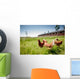 chicken on traditional free range poultry Wall Mural