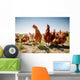 chicken on traditional free range poultry Wall Mural