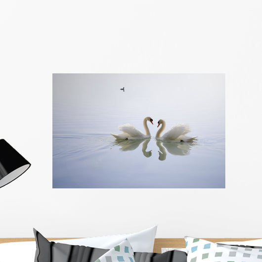 Graceful Swans Wall Mural