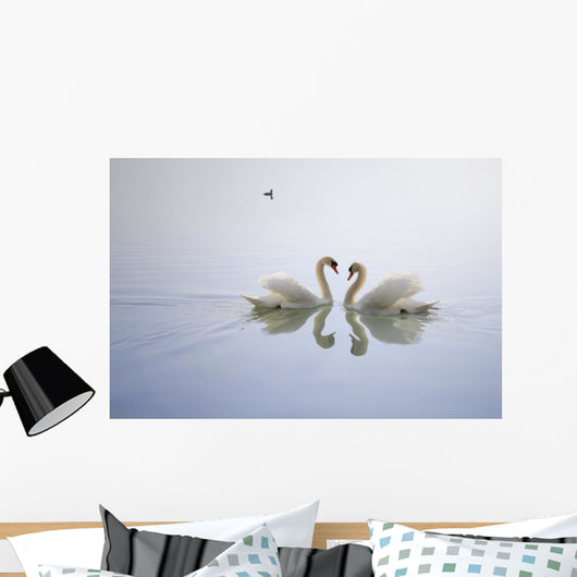 Graceful Swans Wall Mural