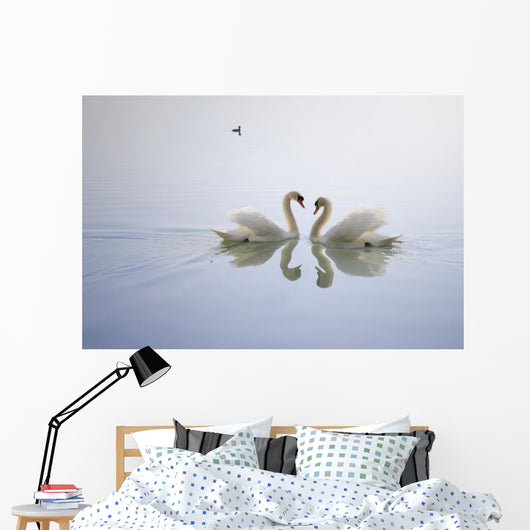 Graceful Swans Wall Mural