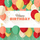 Happy Birthday Greeting Card In A Flat Style Wall Decal 2