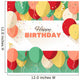 Happy Birthday greeting card in a flat style Wall Mural