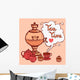 Tea Background With Samovar Wall Mural