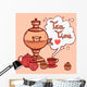 Tea Background With Samovar Wall Mural