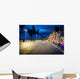 Graffiti along the Venice Beach Boardwalk at night, in Venice Be Wall Mural