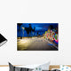 Graffiti along the Venice Beach Boardwalk at night, in Venice Be Wall Mural