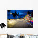 Graffiti along the Venice Beach Boardwalk at night, in Venice Be Wall Mural