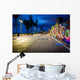 Graffiti along the Venice Beach Boardwalk at night, in Venice Be Wall Mural