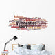 Gymnastics word cloud Wall Decal