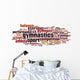 Gymnastics word cloud Wall Decal