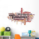 Gymnastics word cloud Wall Decal