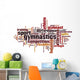 Gymnastics word cloud Wall Decal