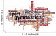 Gymnastics word cloud Wall Decal