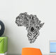 Map Africa with Head Wall Decal