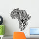 Map Africa with Head Wall Decal