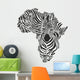 Map Africa with Head Wall Decal