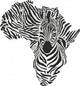 Map Africa with Head Wall Decal