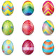 Colorful Easter Eggs Wall Decal Sticker Set