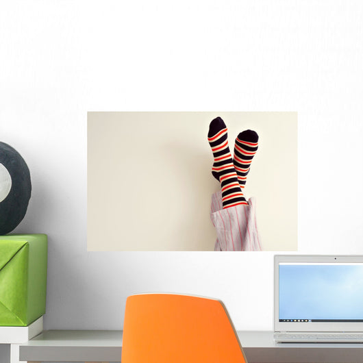 young man in pajamas relaxing Wall Decal