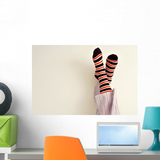 young man in pajamas relaxing Wall Decal