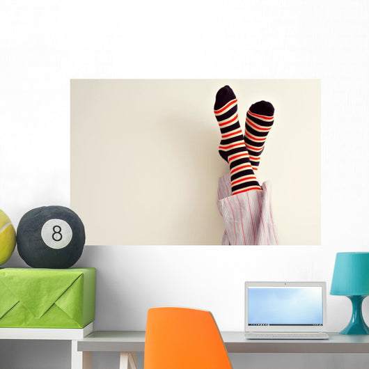 young man in pajamas relaxing Wall Decal