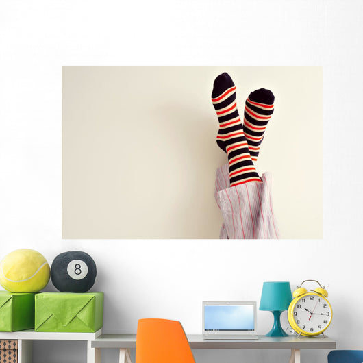 young man in pajamas relaxing Wall Decal