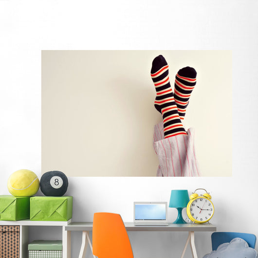 young man in pajamas relaxing Wall Decal