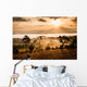 sunrise in savanah meadow Wall Mural