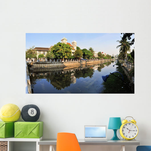 Dutch colonial architecture in Kota, Jakarta, Indonesia Wall Mural