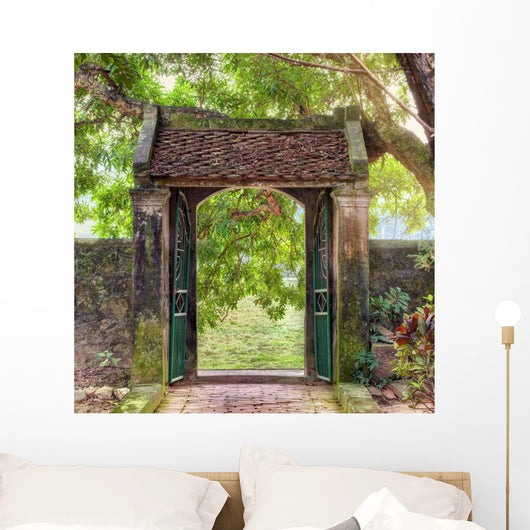 asian tropical garden, Ninh Binh, Vietnam Wall Mural