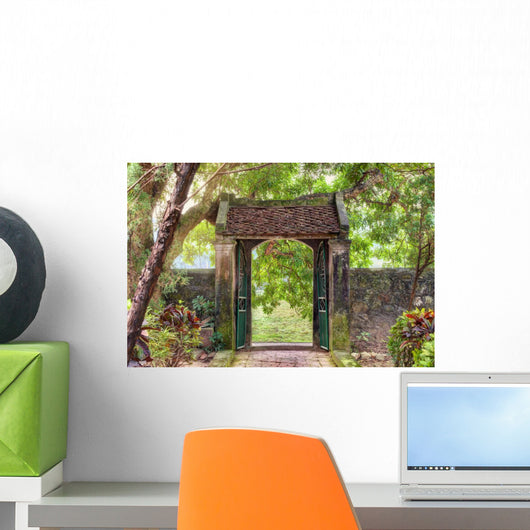 asian tropical garden, Ninh Binh, Vietnam Wall Mural