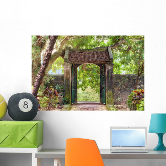 asian tropical garden, Ninh Binh, Vietnam Wall Mural