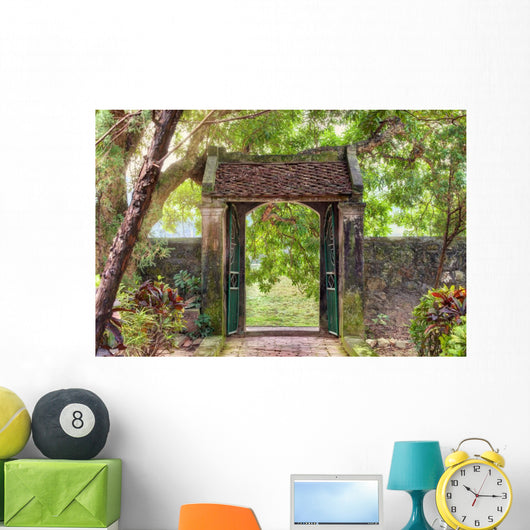 asian tropical garden, Ninh Binh, Vietnam Wall Mural