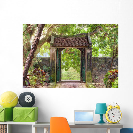 asian tropical garden, Ninh Binh, Vietnam Wall Mural
