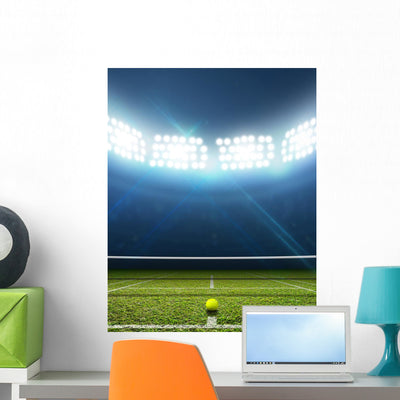 Stadium And Tennis Court Wall Decal 3 shown on a wall