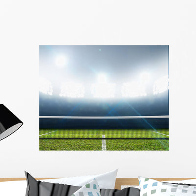 Stadium And Tennis Court Wall Decal 2 shown on a wall