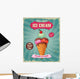 Vintage Ice Cream Poster Wall Decal