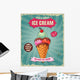 Vintage Ice Cream Poster Wall Decal