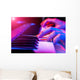 hands of musician playing keyboard Wall Mural